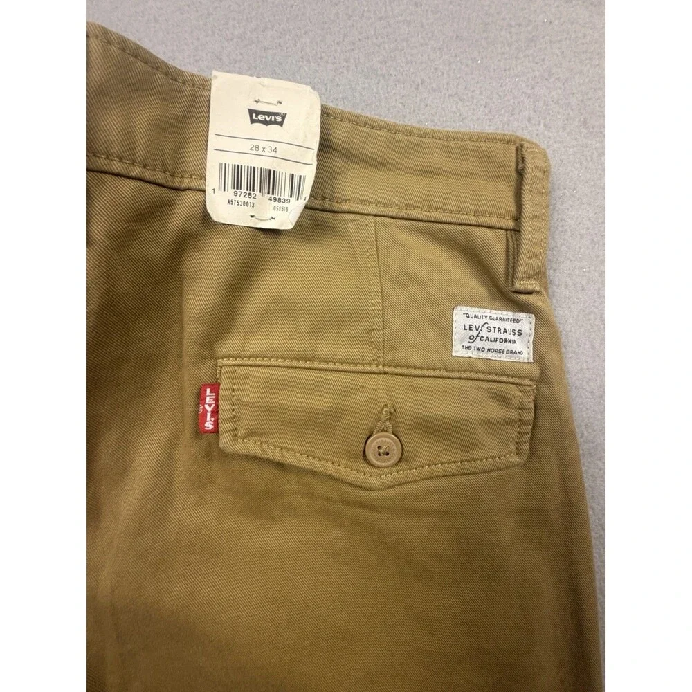 Levi's XX Chino Relaxed Fit Twill Chino Pants Tan Straight Leg Pockets 28